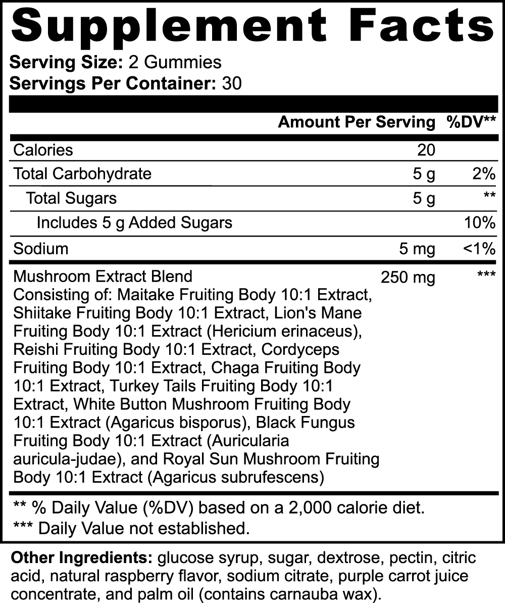 Mushroom Mind Boost Gummies