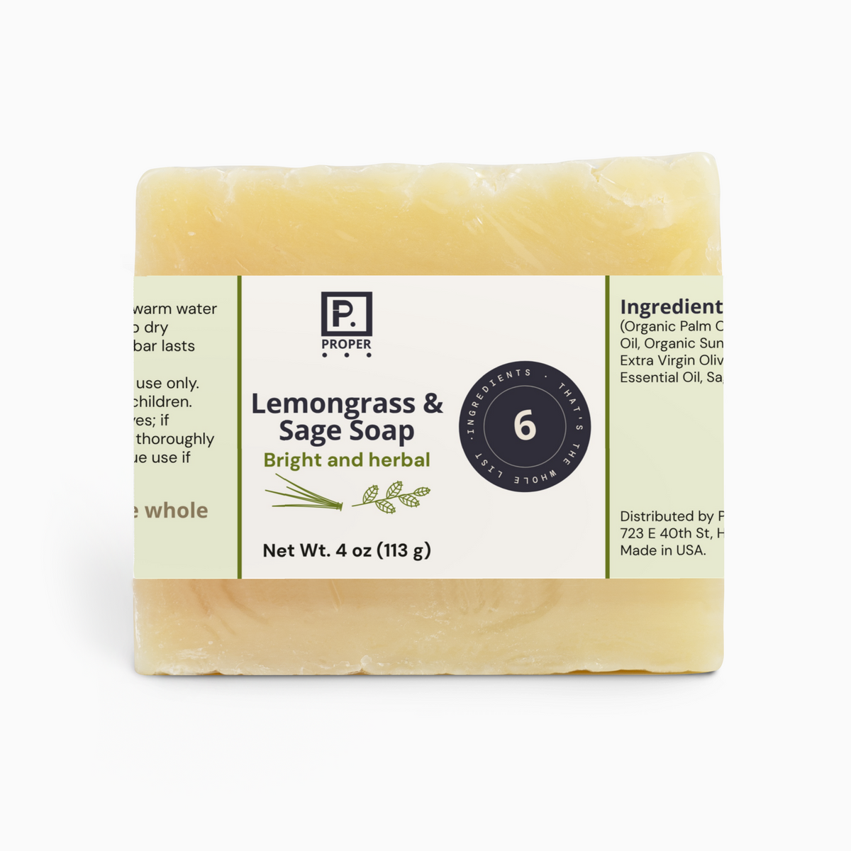Lemongrass & Sage Soap