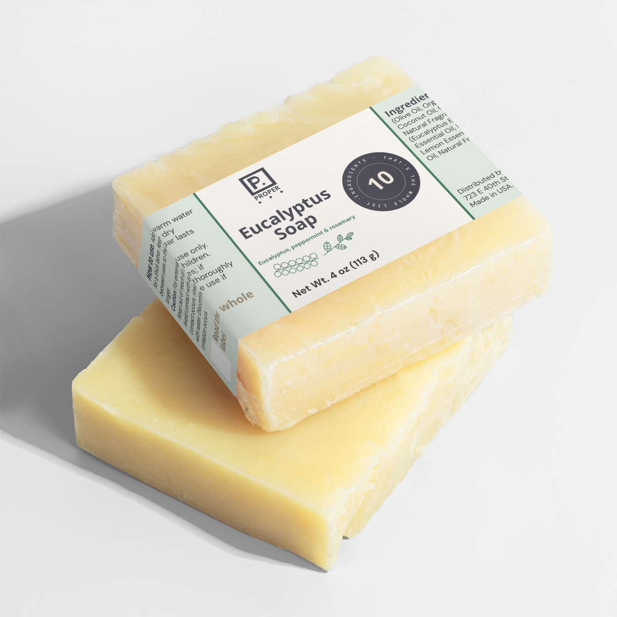 Proper Eucalyptus Soap label detail, 4 of 4