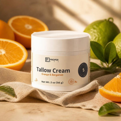 Proper Orange Bergamot Tallow Cream with oranges and bergamot
